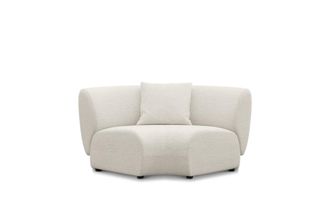Castlery Auburn Curve Corner Sofa Customized, Performance Classic Twill Cream, Spill Resistant, Modular for Sofas by Castlery