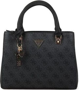 Guess Noelle II Small Multi Comp Satchel - Dames - Handtassen - Zwart - ONE Size - Leer - Tassen