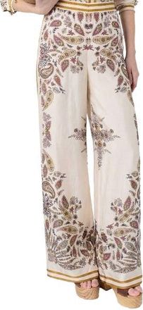 Gerard Darel High-Waist Wide-Leg Trousers in Yellow at Nordstrom, Size 10