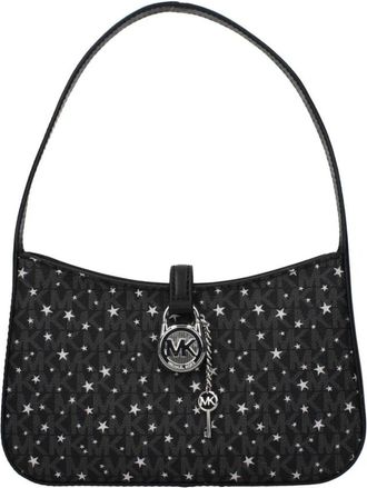 Michael Kors Elegante Stoffen Handtas - Dames - Schoudertassen - Zwart - ONE Size - Tassen
