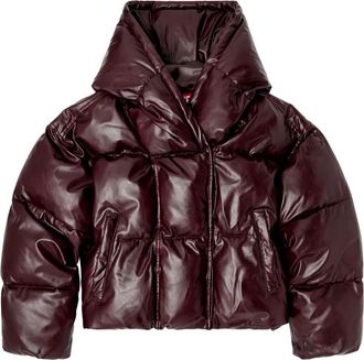 Diesel Fr-W-Illey hooded jacket - women - Polyester - 40 - Purple