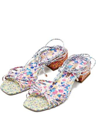 Sophia Webster floral-print sandals - White