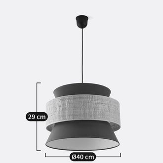 La Redoute Interieurs Hanglamp / Dubbele lampenkap &Oslash;40 cm, Dolkie