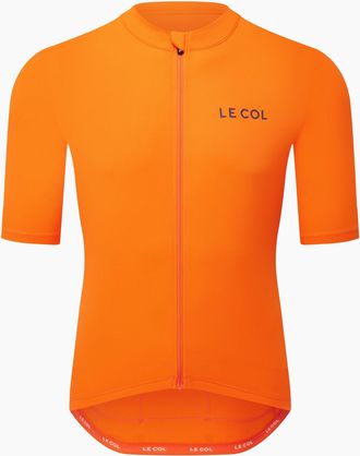 Le Col Mens Ride Jersey| Short Sleeve Cycling Shirt | Lightweight Breathable Moisture Wicking| S - XL, Saffron, XL