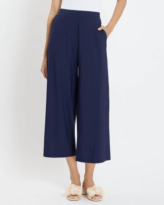 Jude Connally Lolly Stretch Velvet Pant In Timeless Navy