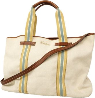 Gucci Beige Canvas Tote Bag (Pre-Owned)