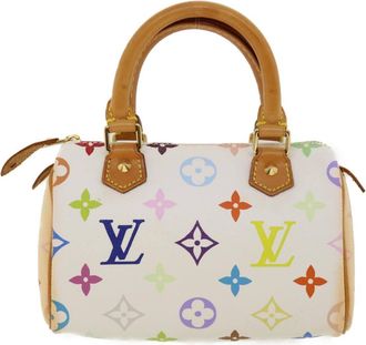 Louis Vuitton Speedy Mini Hl Handbag Monogram Multicolor White Canvas Bag (Pre-Owned)