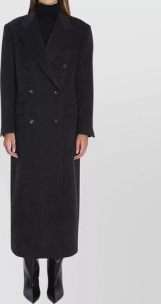 Tagliatore double-breasted mid-length coat with peak lapels