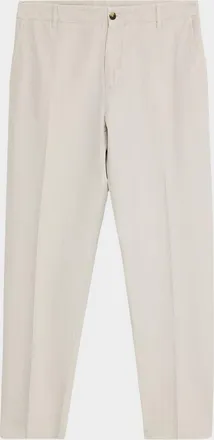 Isaia Men & apos;s Cotton and Linen Straight-Leg Pants