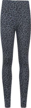 Mountain Warehouse Talus Leopard Print Thermal Leggings in Gray at Nordstrom, Size 14