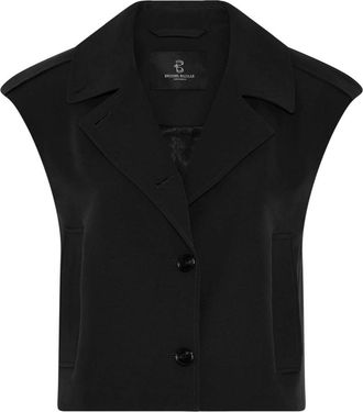 Bruuns Bazaar Ruby Sus BBLita waistcoat - Dames - Gillet - Zwart - XL - Leer - Kostuums