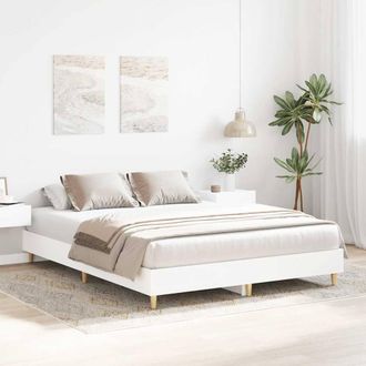 Berkfield Home Durable Bed Frame No Mattress White 140x200 cm Engineered Wood