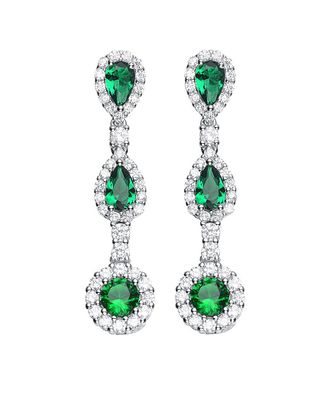 Genevive Silver Cz Earrings
