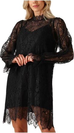 Suncoo Kleedjes, Dames, Zwart, S, Polyester, Cara Mini Jurk