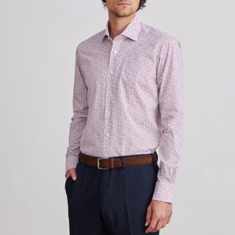 Emanuel Berg Mr Crown Floral Print Shirt In Red