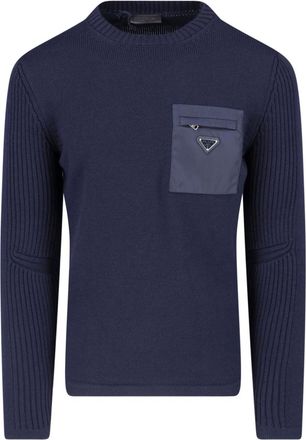 Prada Maglione Logo In Lana