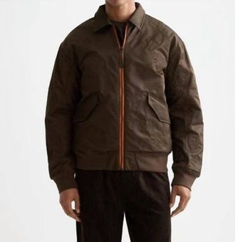 Scotch & Soda Aviator Bomber Jacket In Demitasse