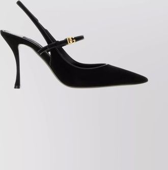 Dolce & Gabbana leather suede slingback pumps