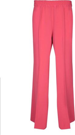Alberto Biani Cady Rechte Broek - Dames - Wijde Broeken - Rood - S - Polyester - Broeken