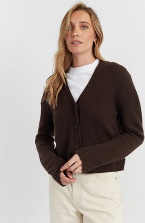 Chinti and Parker Chocolate Pure Cashmere Cardigan
