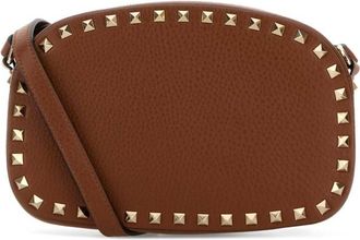 Valentino Garavani Brown Rockstud Small Crossbody Bag