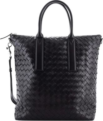 Bottega Veneta Borsa tote North South con design Intrecciato - Marrone