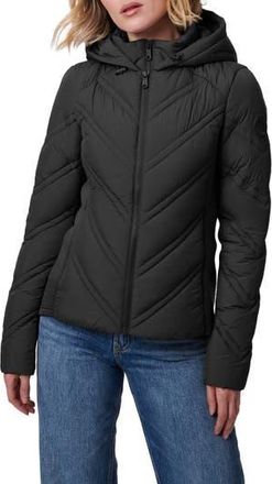 Bernardo Hooded Puffer Jacket with Bib in Black at Nordstrom Rack, Size Xx-Large