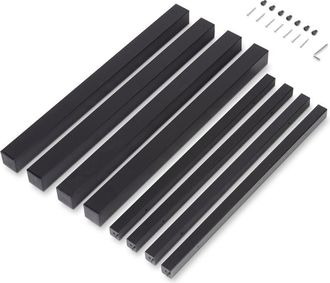 Emuca Emuca - Patas Cuadradas Y Estructura Para Mesa, 50x50mm, 750x750mm, Acero, Pintado Negro