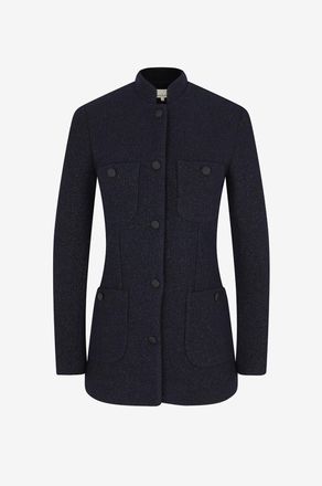 Liberowe Leichte Jacke mit Stehkragen aus Tweed Raja