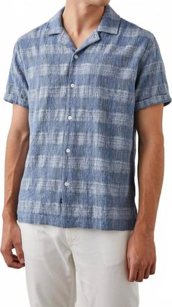 Rails Dresden Plaid Short Sleeve Button Down Shirt In Kyoto Blue