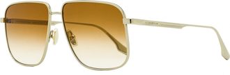 Victoria Beckham Womens Coin-Edge Navigator Sunglasses VB243S 723 Gold 57mm