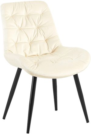 Clp Silla De Comedor De Terciopelo Rossford Crema