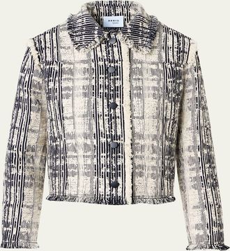 Akris Textured Raw Cotton Denim Jacket