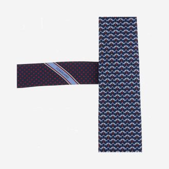 Ferragamo Jacquard Silk Necktie - Navy