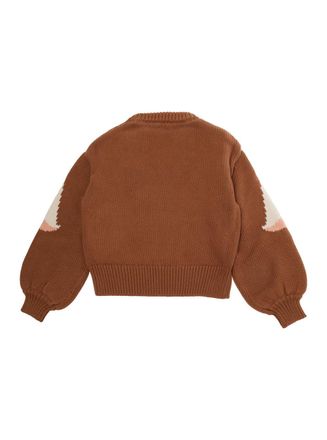 Chlo&eacute; Intarsia Knit Sweater - Brown