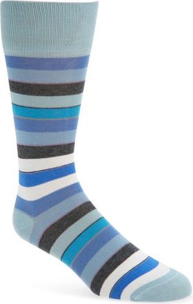 Paul Smith Nandor Organic Cotton Blend Socks in Turquoise at Nordstrom