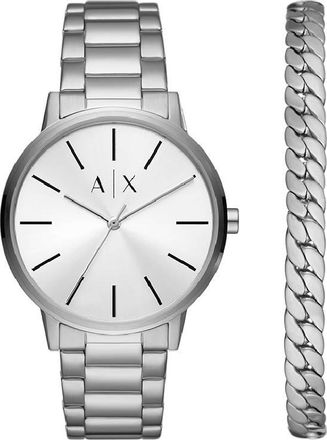 A|X Armani Exchange Quartz Silver Dial Mens Watch AX7138SET