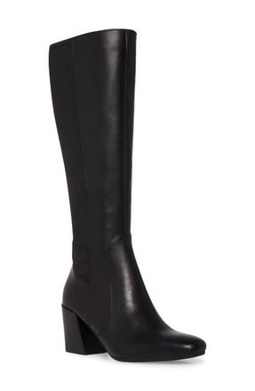 Blondo Silvana Waterproof Knee High Boot in Black Leather/Stretch at Nordstrom, Size 8.5