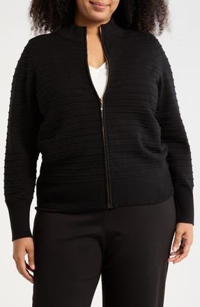 By Design Mason Zip Cardigan in Black at Nordstrom Rack, Size 1 X