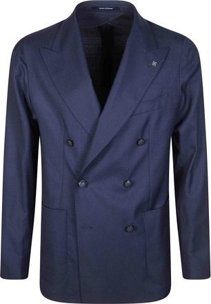 Tagliatore Giacca Doppio Petto - Heren - Blazers - Blauw - 2XL - Leer - Jassen