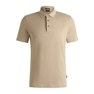 HUGO BOSS Heren, Tops, Beige, Maat: 2XL Katoen