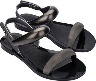 Melissa Eclipse Slingback Sandal in Black/Silver at Nordstrom Rack, Size 10