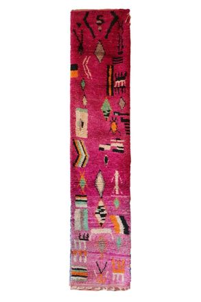 AFK Living Alfombra bereber marroqu&iacute; de pura lana 69 x 327 cm