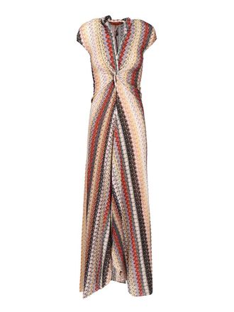 Missoni Long Dress With Neckline And Knot Abiti Multicolor-Donna