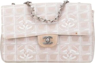 Chanel Pre-owned Shoulder Bags, female, Beige, Size: ONE SIZE Pre-owned Nylon Shoulder Bag