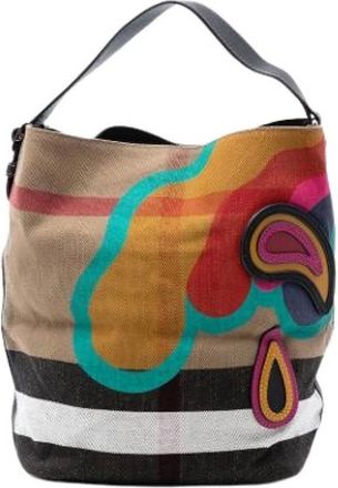 Burberry Pre-owned Bucket Bags, female, Multicolor, Size: ONE SIZE Pre-owned The Ashy Bucket Bag