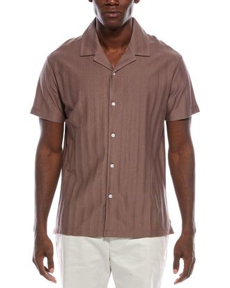 Reiss Sampson Textured Cuban Shirt