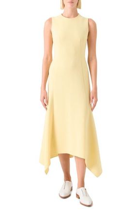 Akris Wool Crepe Midi Dress in Sun at Nordstrom, Size 12