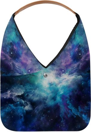 Generic Mystery Night Universe Sky Reusable Lightweight Grocery Bags - Foldable Into Compact Pouch, Washable & Sturdy, Multipurpose for Shopping and Travel