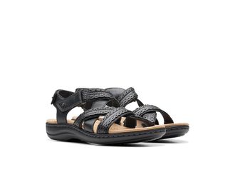 Clarks Laurieann Rena Womens Sandals Black Combi : 6.5 B - Medium, Leather/Rubber